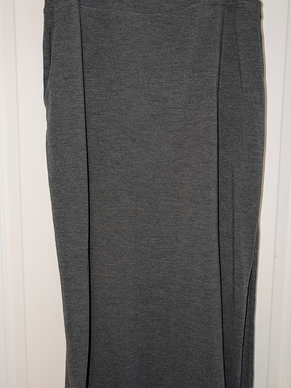 Miik Midi Knit Skirt in Charcoal Gray